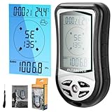 KooingTech Multifunction Digital Altimeter, Barometer, Digital Compass, Hiking Thermometer 8 in 1, Handheld Altimeter for Hiking Mountaineering -2300 to 29500FT 1100MBAR