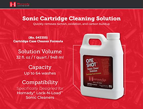 Hornady 043355 Lock-N-Load Sonic Gun Cartridge Cleaner Solution, Quart #TOP3
