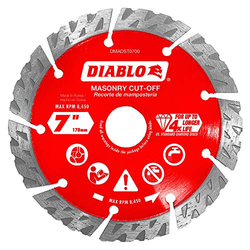 Disques de coupe segmentés diamantés béton brique Diablo DMADST0700 12.7 - 2