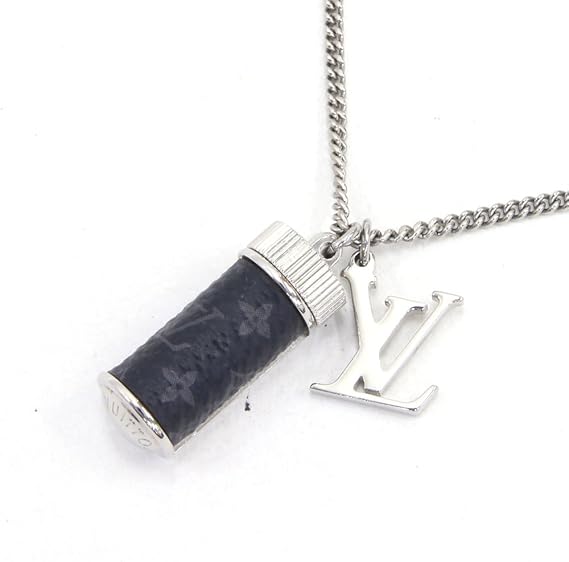 Louis Vuitton ルイヴィトン ネックレス コリエ チャームズ モノグラム エクリプス M 中古 メンズ ロゴ ピルケース ペンダント アクセサリー Lv Louis Vuitton 並行輸入品 ネックレス 通販