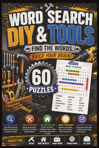 DIY and Tools Wordsearch: A Fun Collection of 60 DIY, Home Improvement & Tool-Themed Word Search Puzzles for Adults and Teens image 2