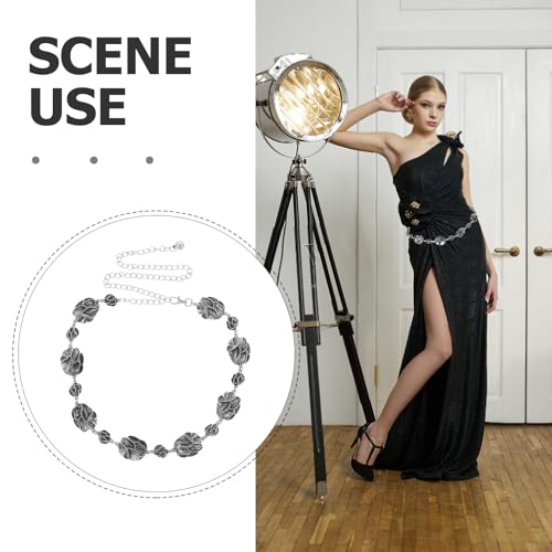 Boho Waist Belt: 120cm Adjustable Waist Chain Belt For Layered Styling - Elegant Metal Flower Waistband For Casual & Formal Occasions3