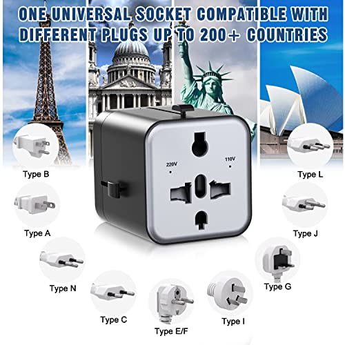 image for H HEYMIX HEYMIX Universal Travel Adapter, International Travel Adapter