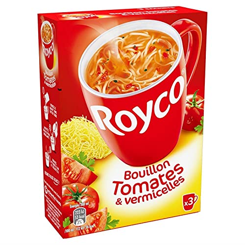 Royco - Minute Minestra Del Pomodoro Brodo E Vermicelli 60G - Lot De 4 - Prezzo Per Lotto - Consegna Veloce