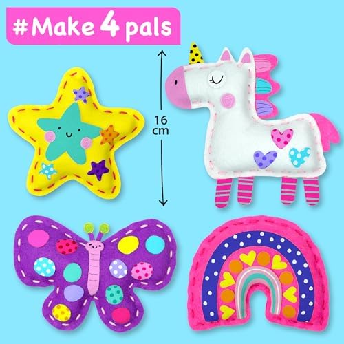 EZCRA Unicorn Sewing Kit for Kids Age 5-8 - 4 Beginner Projects Felt Crafts - 1