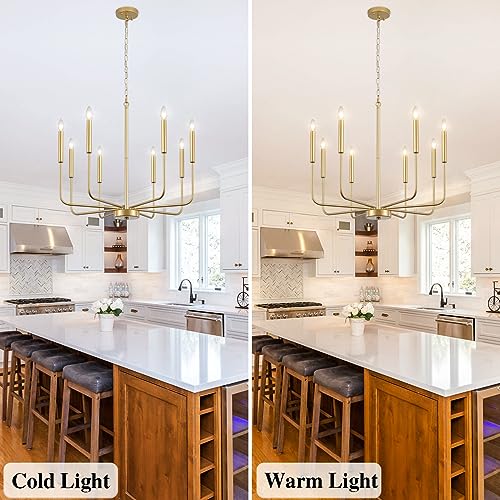 Lasenchoo D0070-8-PG Gold Chandelier Light Fixture thumb #3