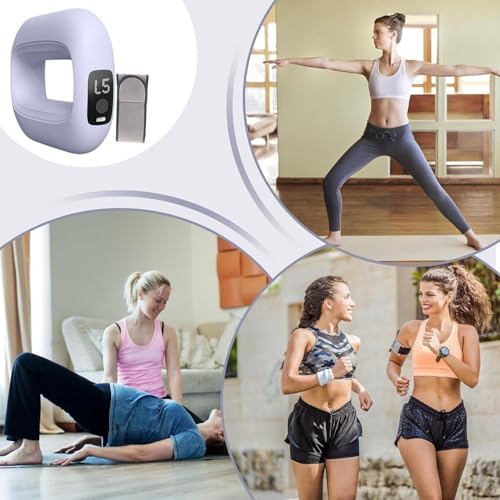 Image of Belly Fat Massager Belt | Belly Fat Burner | bitrontix Belly Fat Burner & Body Shaper Handheld Wearable Vibration Massage Ring with Adjustable Belt, Digital Display, USB Charging Cable and Storage