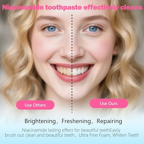 Niacinamid Whitening Zahnpasta für Erwachsene, Brilliant Smile Niacinamid Zahnpasta Whitening, Niacinamid Intensive Whiten Zahnpasten - für gesündere und weißere Zähne (1PCS) – Bild 6