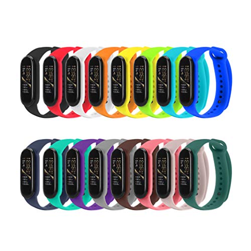 STN (16PCS Compatible con Xiaomi Mi Band 5 Smart Strap, Correas de...