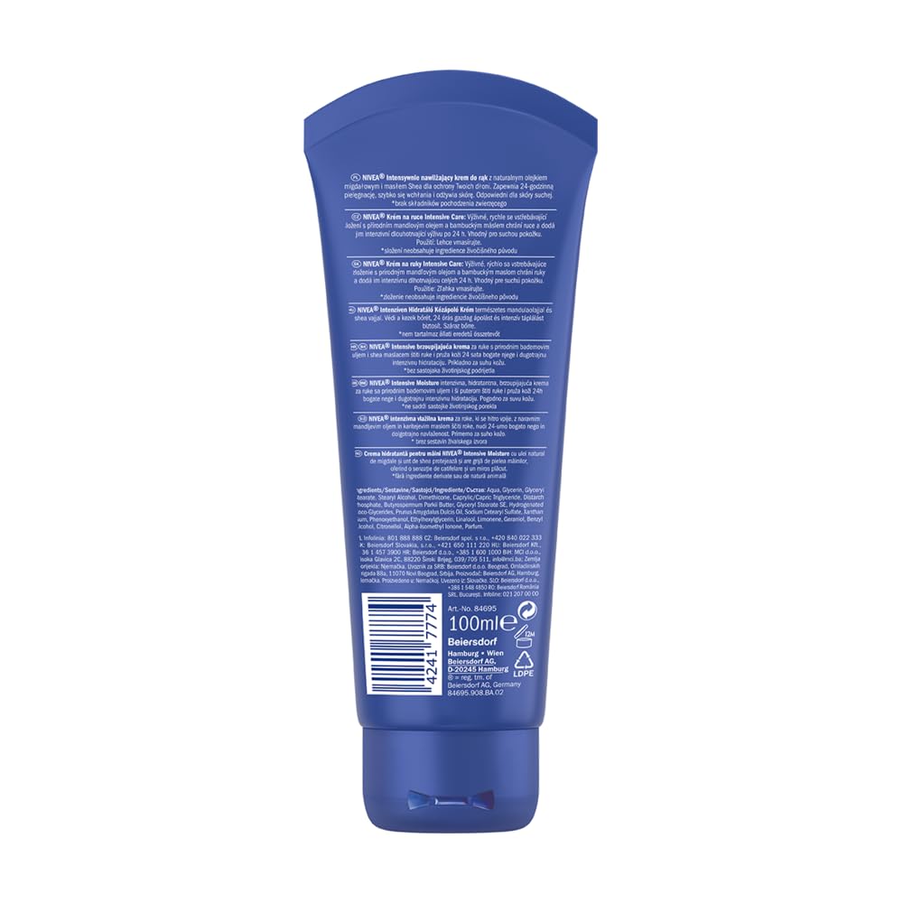 NIVEA Crema per mani idratante intensa con olio di mandorle e burro di karité, 100 ml