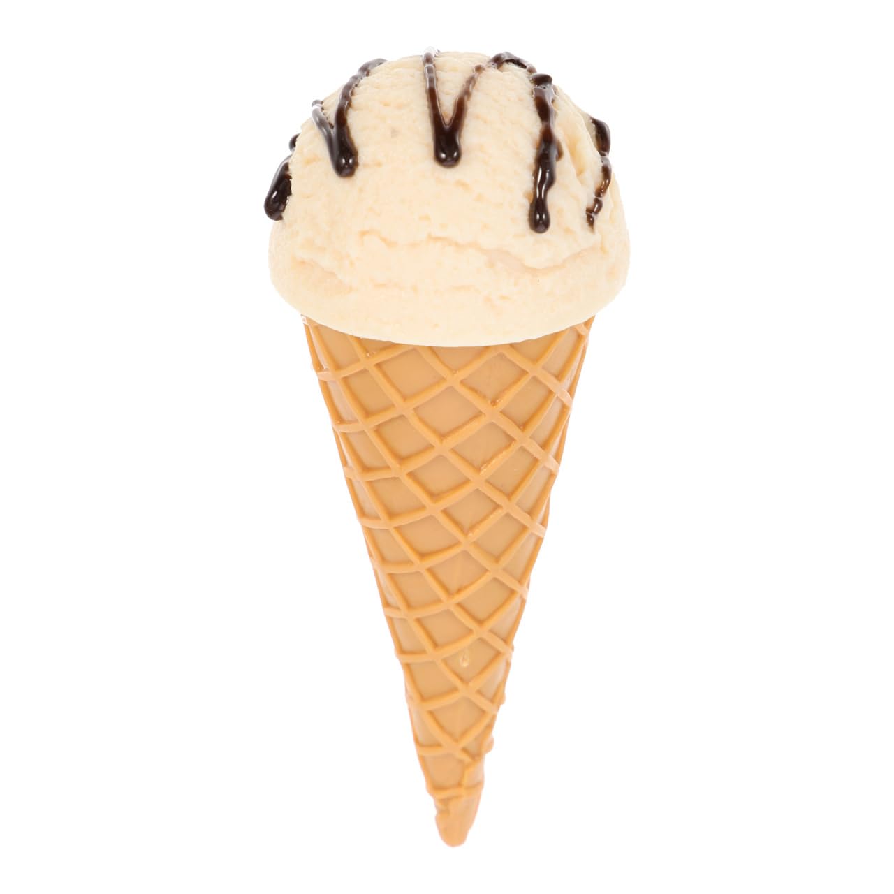 Realistic Ice Cream Cone Model - Artificial Vanilla Ice Cream Toy for Decor, Shop Display, and Photography Prop - 5.70*2.24*2.24inch, White, 1pc