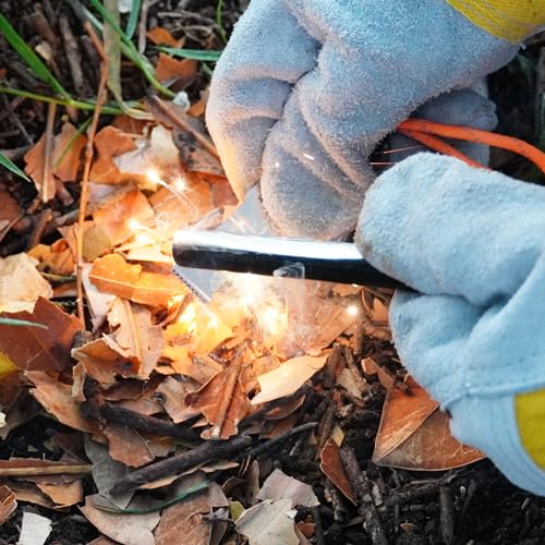 FERROFIRE FS916 Super-Duty Feuerstahl 14,3 x 101,6 mm Feuerstein + 550 Paracord + Hervorragend Metallschaber + Magnesium Feuerstarter, Feuerstein Survival Ausrüstung, Outdoor Zubehör Survival – Bild 5