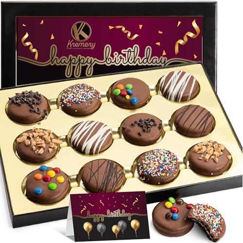 KREMERY Creamy Chocolate Cravings - (12 Cookies) + Greeting Card, Kosher