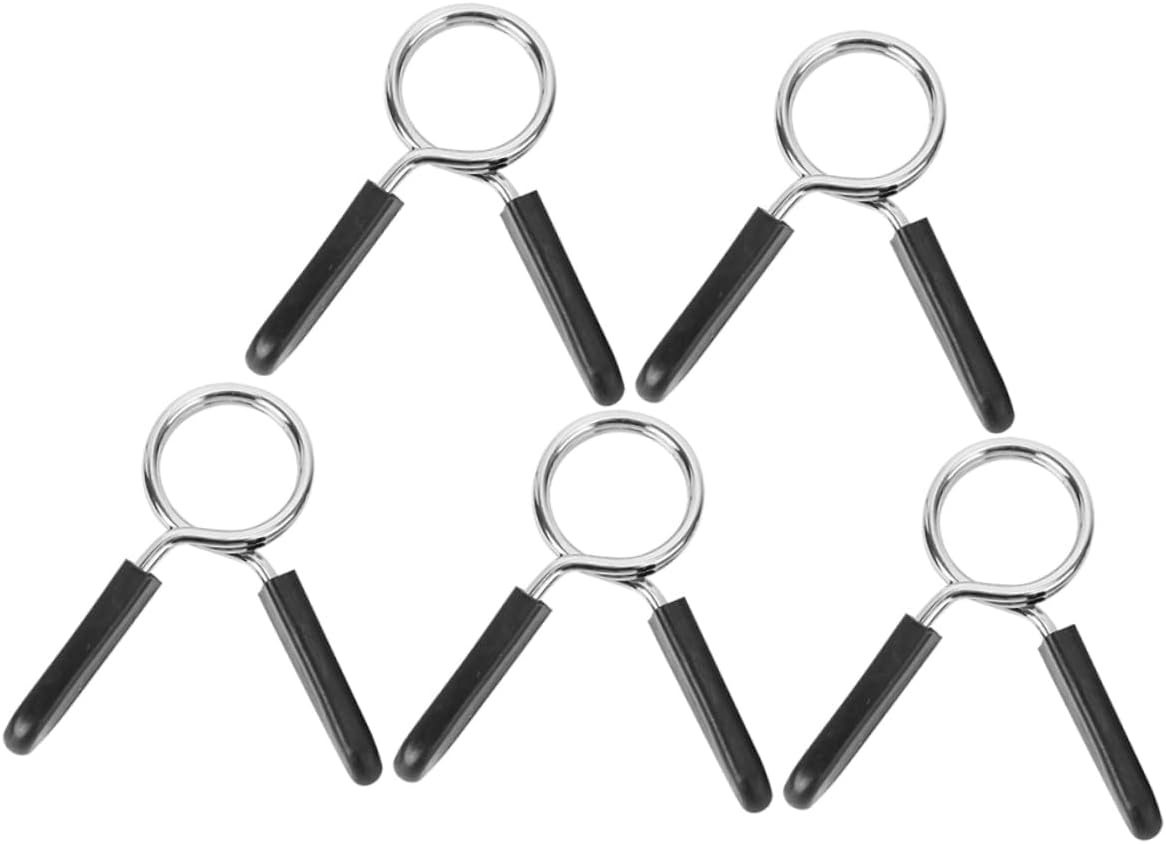 BESPORTBLE 5Pcs Barbell Clamps Durable Weight Clips for Secure Weight Lifting Portable Collars for Dumbbells and Barbells Convenient Fitness Accessory for Gym Workouts