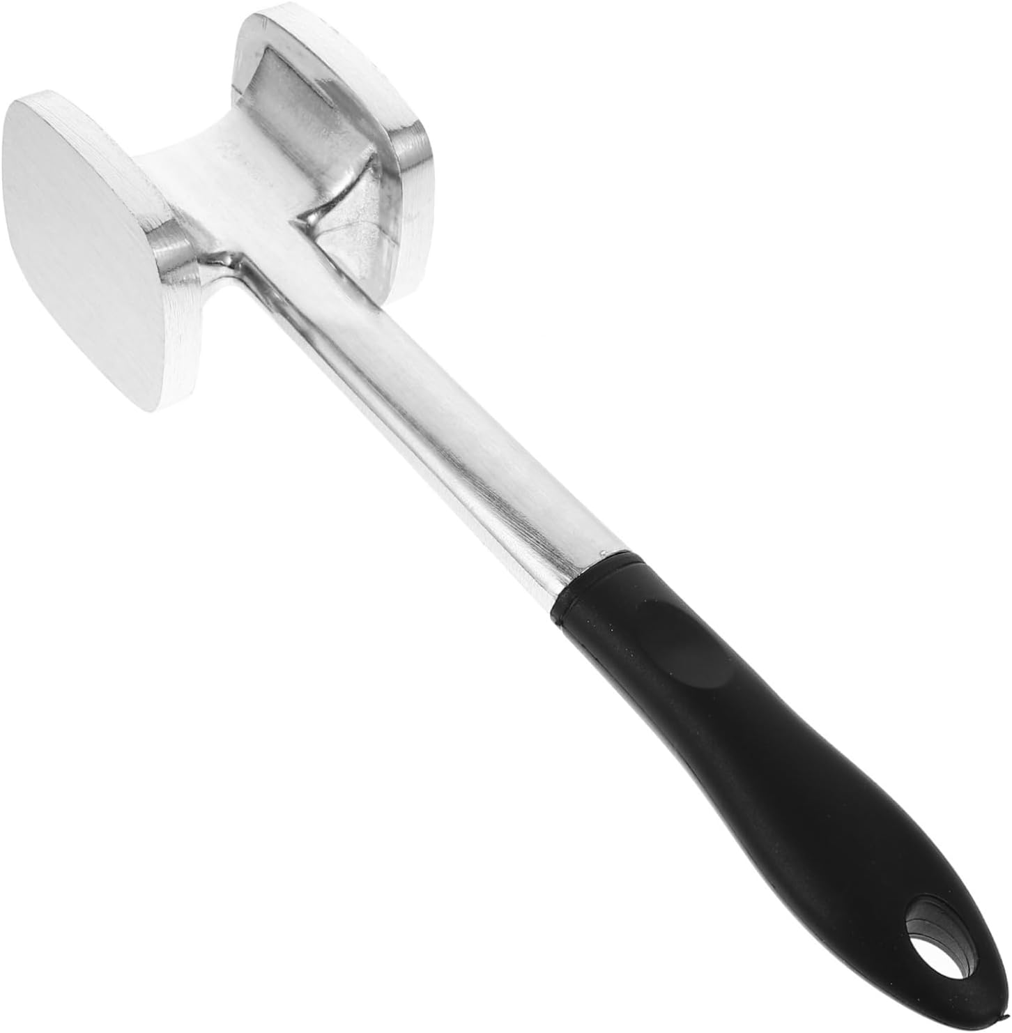 Garneck 2-in-1 Meat Tenderizer Hammer Dual-sided Steak Mallet Tool for Home Kitchen Aluminum Rubber Handle Anti-skid Comfortable for
