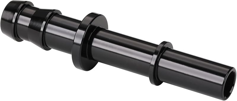 Adaptador de conexão rápida para combustível Podavelle 3/8 pol. com espigão e engate macho – Alumínio preto, 1 unidade