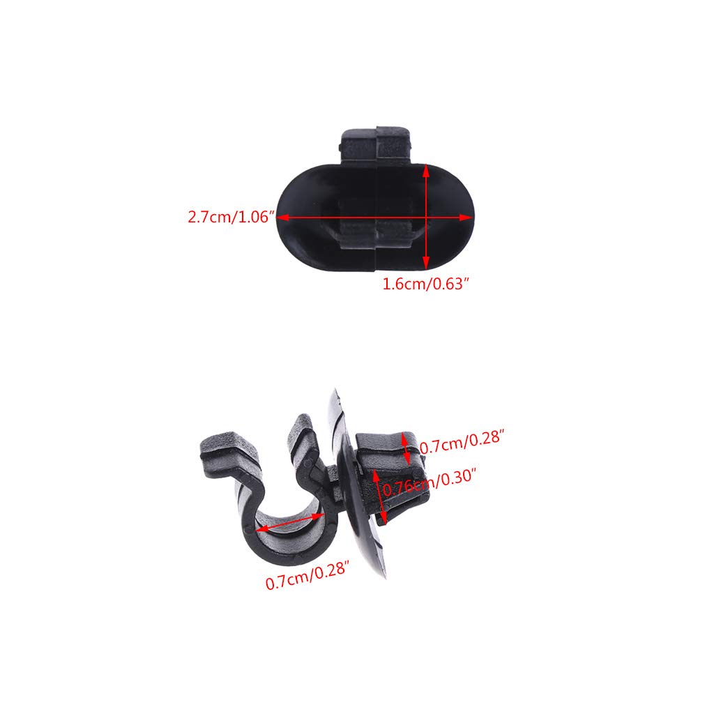 10 Pezzi Supporto per Asta del Cofano Supporto per Clip Morsetto per Accessorio A Combo Fastener