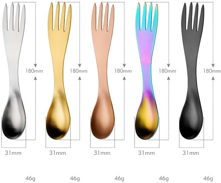 Silverware Flatware Cutlery Set, 1/4/6/8/10/12 Pieces 304 Stainless Steel Double-headed Tableware, Outdoor Fork And Spoon, One-piece Multi-functional Fork, Creative Octopus Dual-purpose Spoo