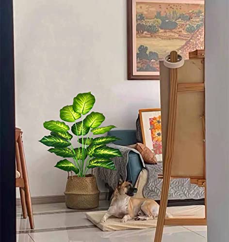 Rozwkeo Artificial Plants Fake Monstera Tree 75Cm Tall In Plastic Pot With Green Leaves Faux Tropical Jungle Turtle Potted For Home Indoor Outdoor Office Fairy Garden Party Modern Decoration #TOP5