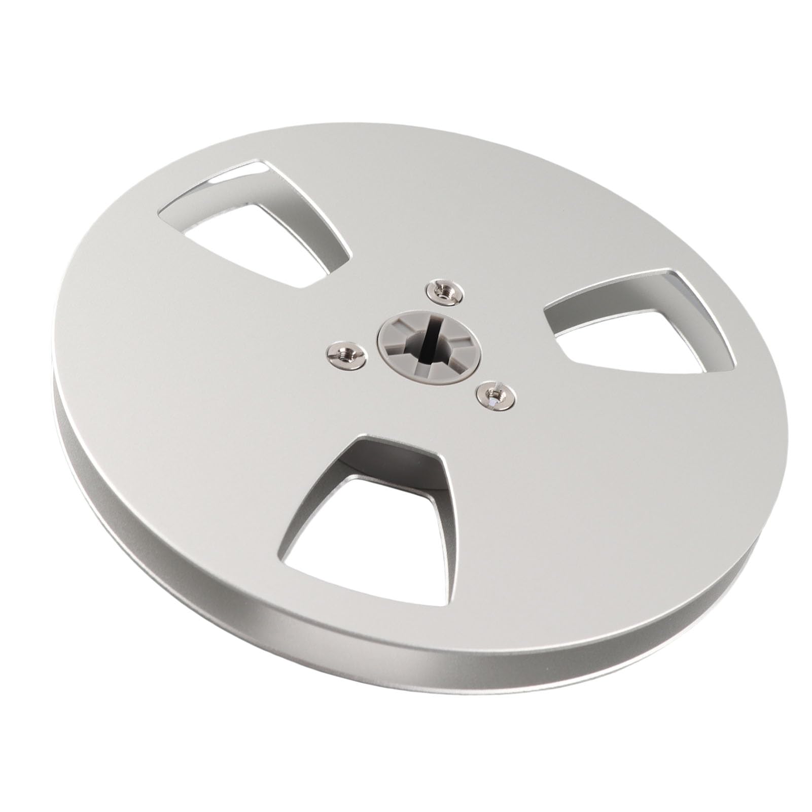 Carrete de cinta vacío de 5 pulgadas, carrete abierto universal de 3 agujeros, carrete vacío, carrete de recogida de aleación de aluminio vacío para reparación de grabadora de cinta