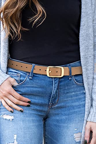 CHAOREN Womens Belts for Jeans - Leather Belt Women 1.3" Width - Genuine Leather Crafted by Hand2