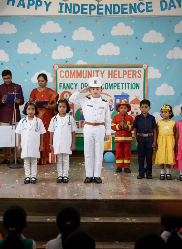 Image of FancyDressWale Community Helper & Career Role Play Costume for Fancy Dress Pilot, Navy, Army, astronaunt, Police Costumes