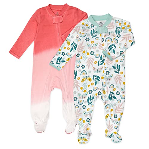 Image of HonestBaby Baby 2-Pack Organic Cotton Footed Pajama Sleep & Play