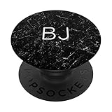 BJ - Monogram 2 Letters Double Initial Alphabets Monogrammed PopSockets PopGrip: Swappable Grip for Phones & Tablets