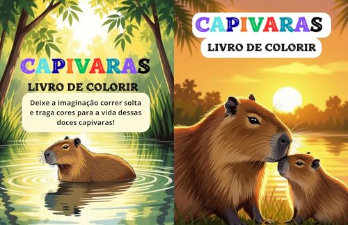 Livro de Colorir Capivaras (Portuguese Edition)