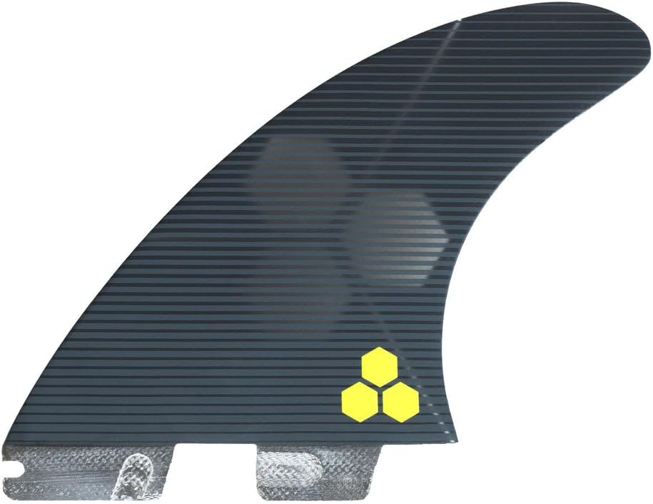 FCS II Al Merrick PG Pro Tri Fin Set – Med,Black | Designed for Speed, Control, & Fluid Rail-to-Rail Transitions, Ideal for High-Performance Surfing in Beach Breaks, Point Breaks & Down-The-Line Waves