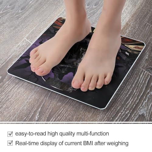 Báscula digital para baño con plataforma de vidrio templado y pantalla LCD miniatura 5