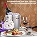 Ice Bucket with Lid, Scoop, Tongs and Strainer - Well Made Insulated Stainless Steel Keep Ice Frozen Longer - Ideal for Cocktail Bar, Parties, Chilling Wine, Champagne - 3 Liter (Stainless Steel)