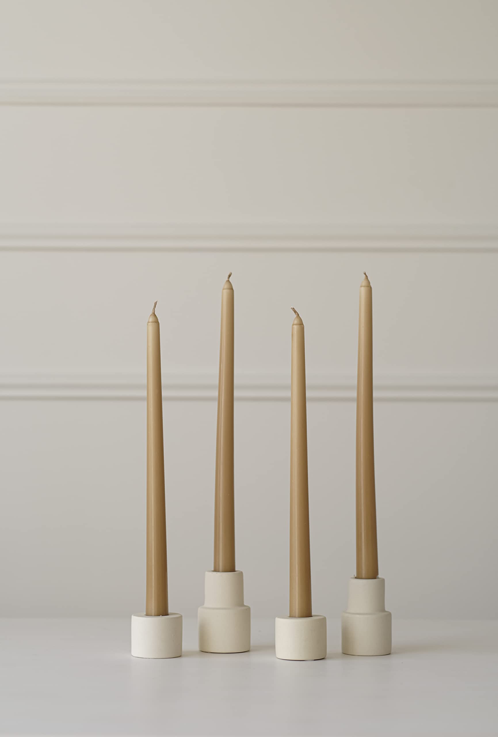 10 Pieces Luna By Camilia 12 Inch Taper Candles, Wedding & Events Taper Candles… (Honey)