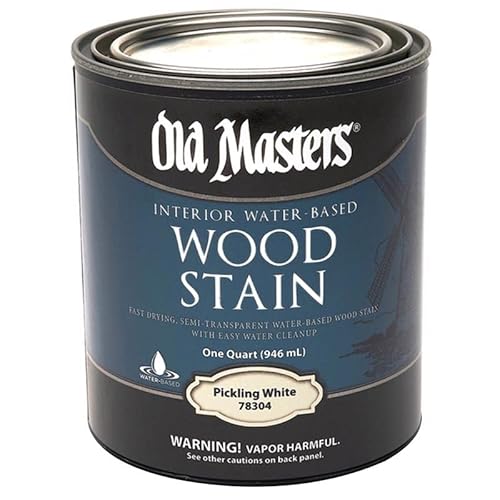 Old Masters Semi-Transparent Pickling White Water-Based Latex Wood Stain 1 qt.