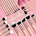 Makeup Brushes Set, Mlemle Professional 26 Pcs Makeup Kit, Include Powder Foundation Concealers Blush Eye shadows Eyebrow 21 Pcs Makeup Brushes and 2 Powder Puff, 3 Makeup Sponge(A01-Pink)