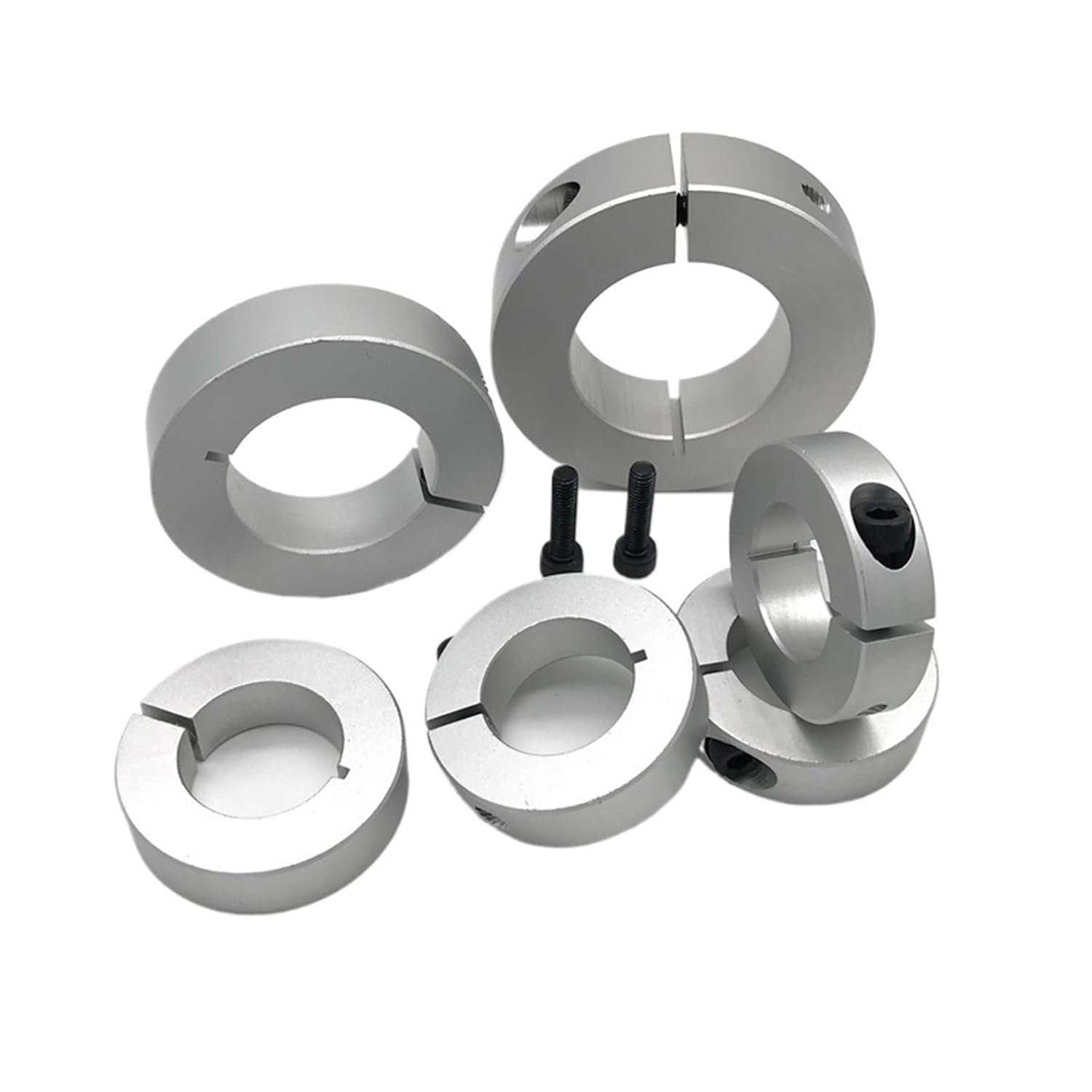 1pcs Open Type Fixed Ring Light Bearing Limit Sleeve Locking Sleeve Aluminum Automatic Ring Positioning Shaft Collars with Slit(30-55-15)