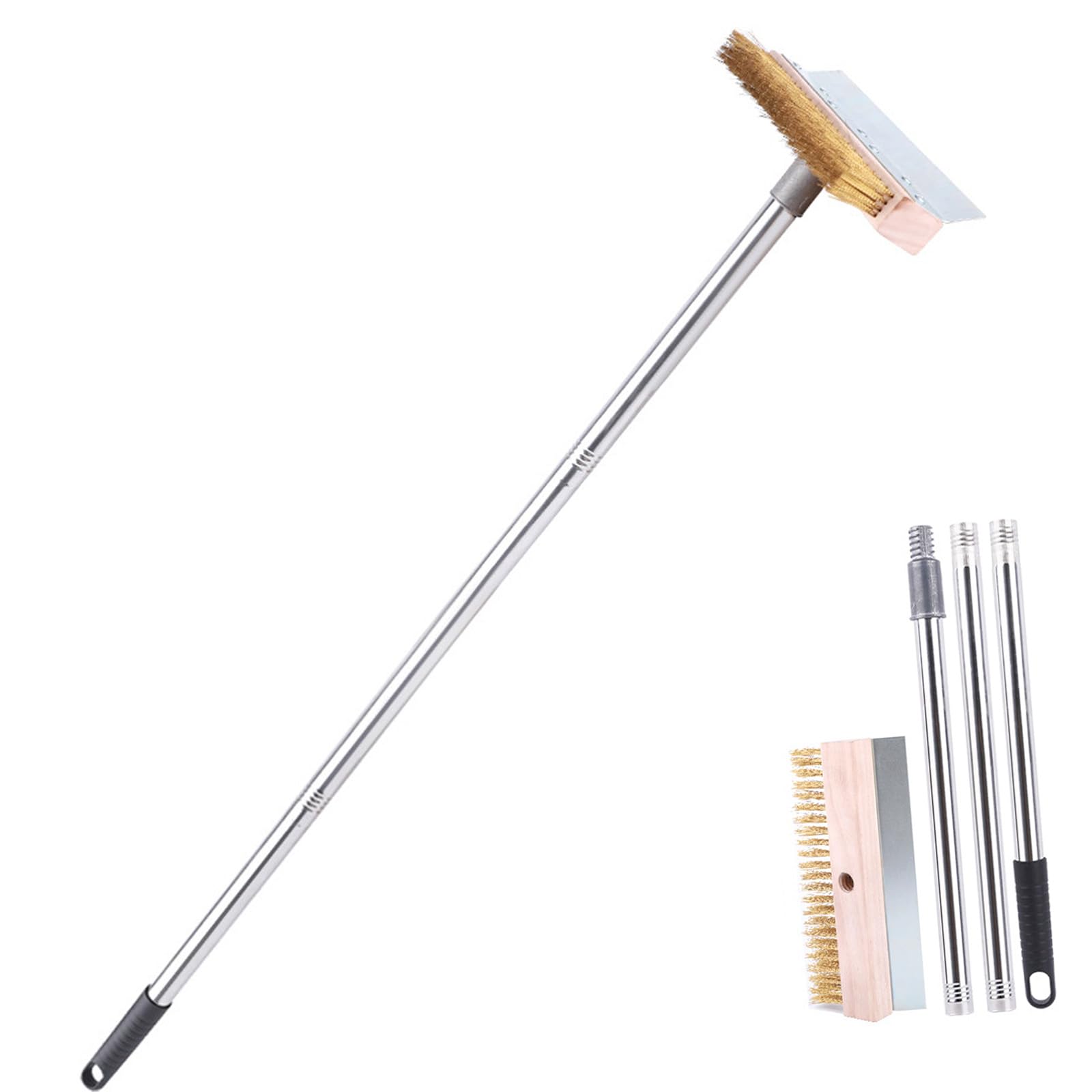 Durability Pizza Stone Cleaning Brush Copper Bristles Oven Metal Scraper for Efficient Grills Maintenance Oven