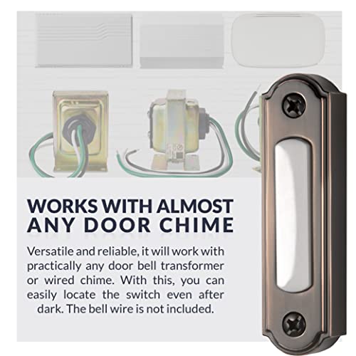 Botón de timbre con cable para sustituir interruptores antiguos con luz LED y montaje exterior 6