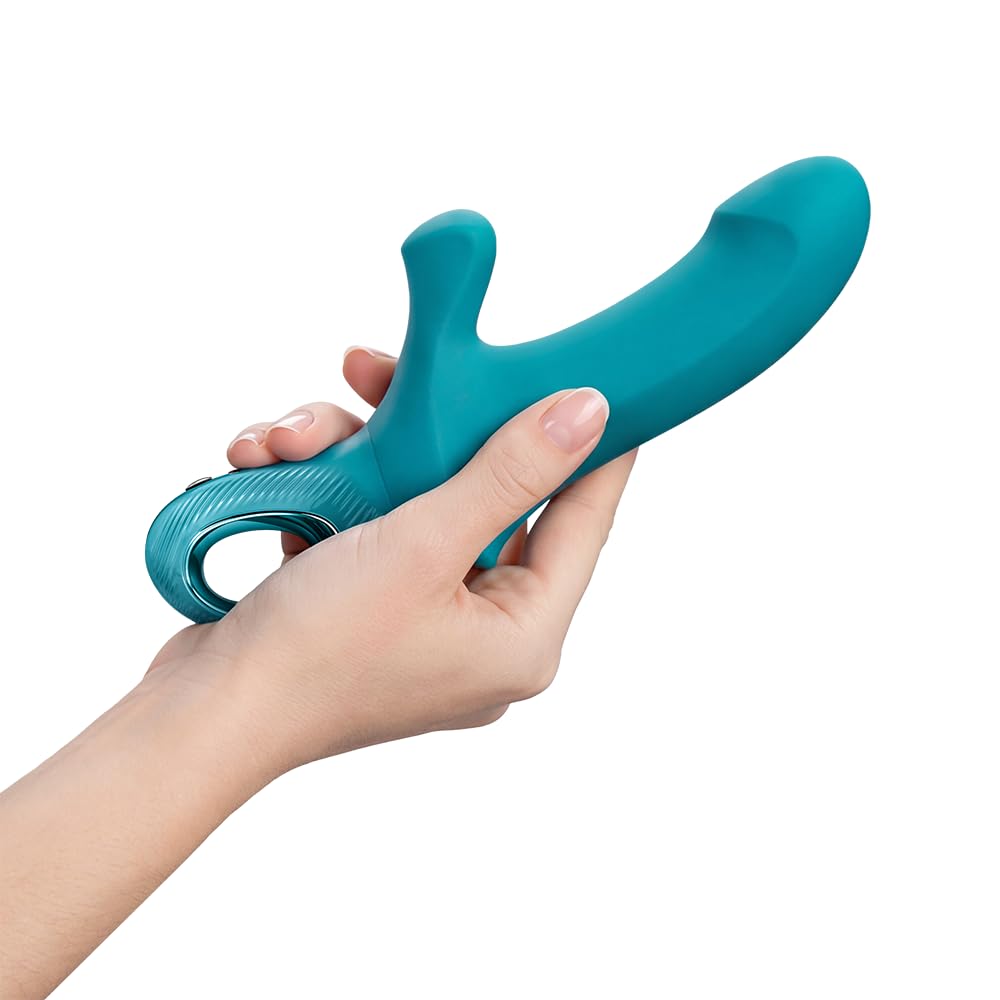 Fun Factory Bi Stronic Curve | 8 programas de empuje y 6 | De vibración vibrador rabbit con función de empuje para mujeres | curva especial para el punto G y estimulación del clítoris