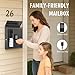 DiDiHere Mailbox with Electronic Lock, Locking Mail Boxes for House, Wall Mount Business Suggestion Box, Key Drop Box, One Time Code/Permanent Code/Spare Key Unlock, Large Capacity, Black, 14x4x10in