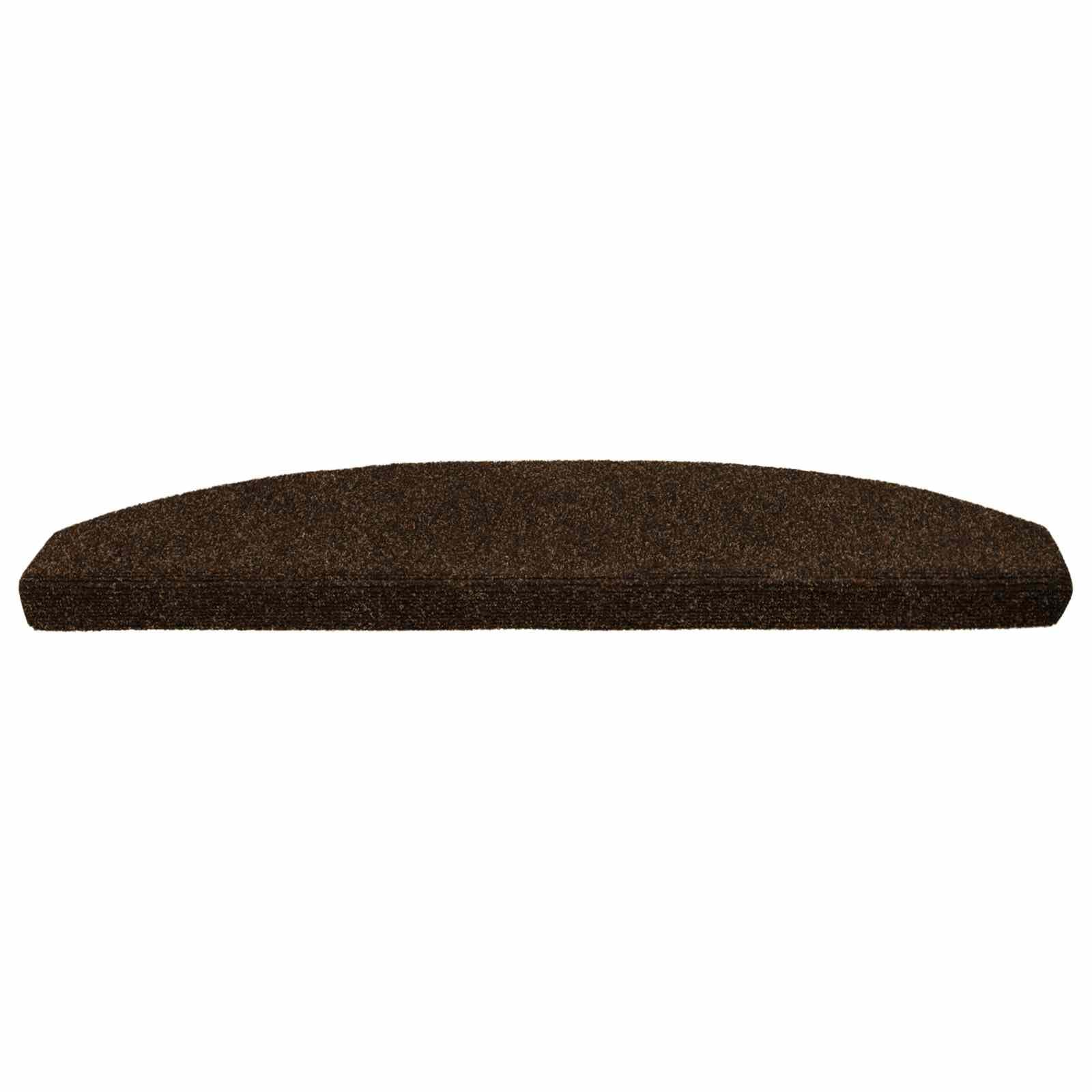 Lot de 15 tapis d'escalier autocollants, 80 x 24,5 cm, marron