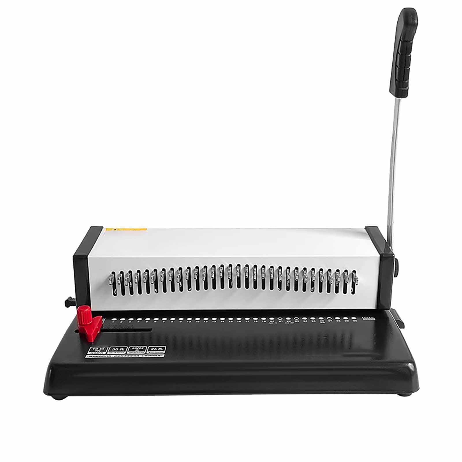 LTzygmion Manual Wire Binding Machine, Wire Coil Puncher With 30-hole, Punches 18 Sheets, Three Adjustable Margin Sizes,for Office, School, Print Shop