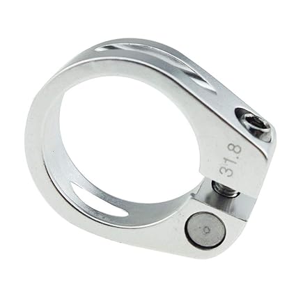 OFKLADE 31.8mm SeatPost Clamp Tube Clip Quick Release Mountain Road Bike Part Silver