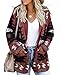 Ferbia Donne Boho Cardigan Aztec Open Front Sciolto Maglioni...