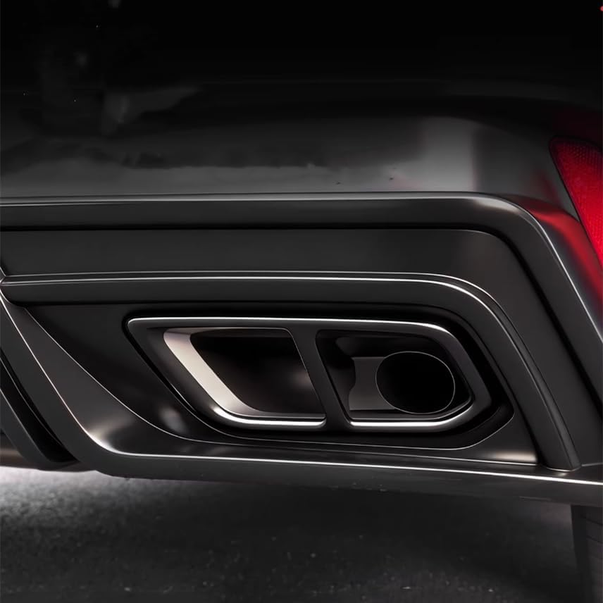 for Honda CRV 2023-2026 Steel Black Exhaust Muffler Decorative Cover Trim, 2 Pieces Car Accessories