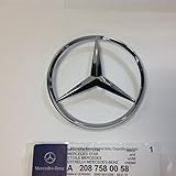 Mercedes-Benz Curved Trunk Star Emblem (208-758-00-58) - Designed for Trunk Contours, Not for Grille