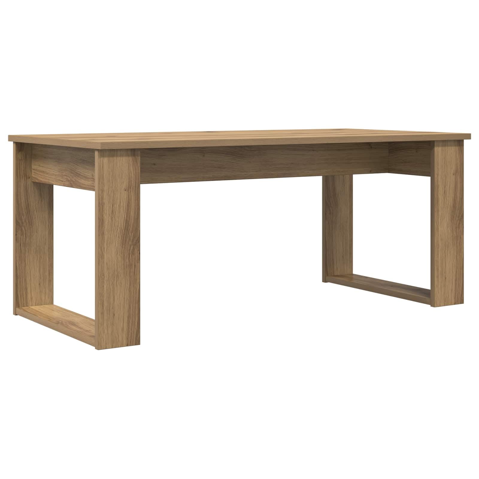 Set di 2 tavolini da caffè in rovere Artisan | Set da tavolo in due pezzi con effetto rovere per possibilità di posizionamento flessibili in soggiorno e salotto.