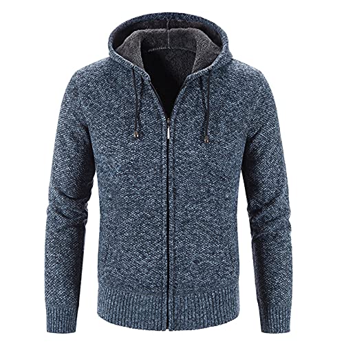 Men's Ultimate Full-Zip Hoodie Loungewear Cotton Blend Mens Hooded Fleece Sweatshirt with Zipper