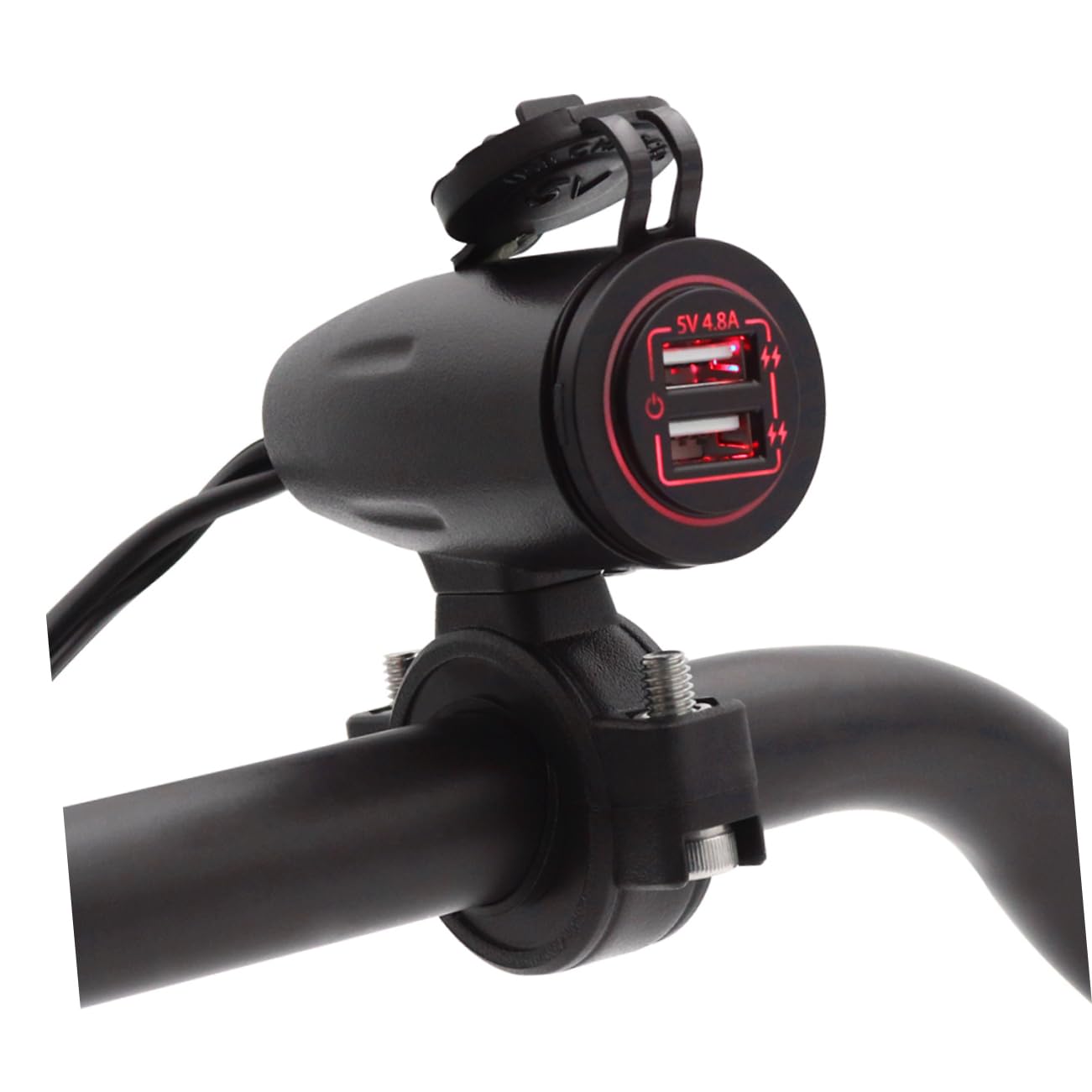 Caricabatterie per 12/ V 4 Adattatore per Caricabatteria da Auto con Doppia Porta Usb Design Resistente All'acqua per Telefoni E Fotocamere