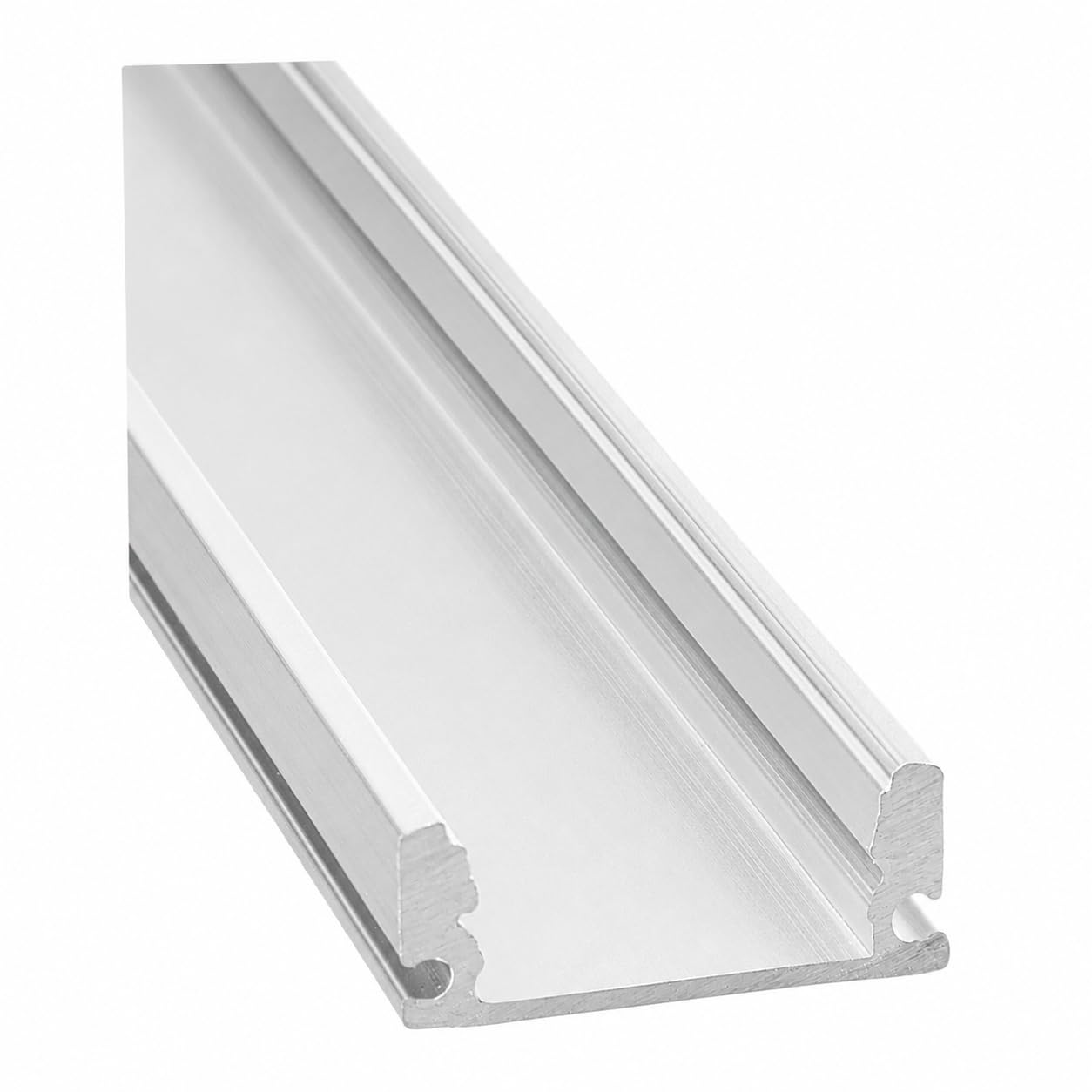 Jandei - opakowanie 10 x profile aluminiowe 1M Długość (17,3 mm x 6,85 mm) do montażu taśm LED na powierzchniach, kanał do świateł LED, półprzezroczysty dyfuzor. Obejmuje pokrywy i klipy montażowe
